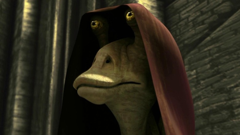 Jar Jar as the Bombad Jedi