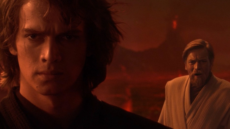 Hayden Christensen and Ewan McGregor in Revenge of the Sith