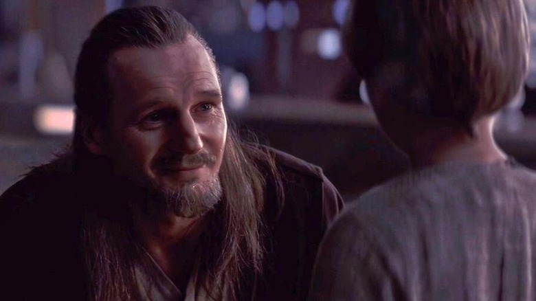 Qui-Gon talking to a young Anakin in The Phantom Menace