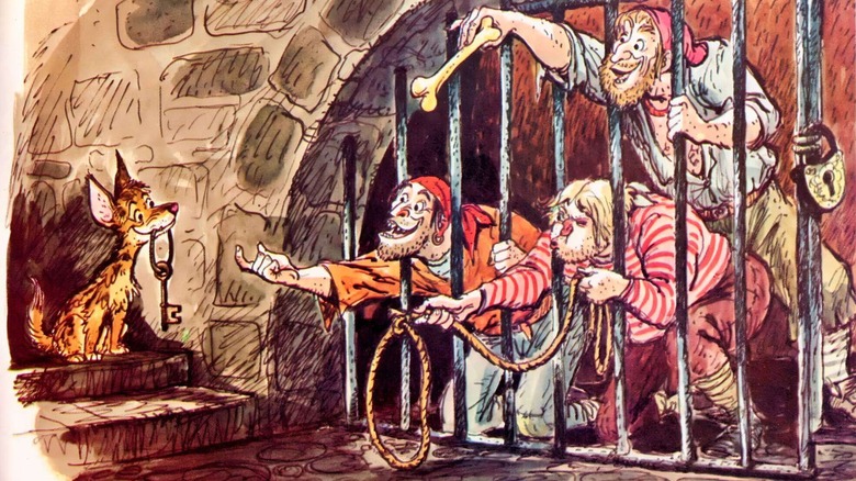 Marc Davis concept art for the Pirates of the Caribbean jail scene