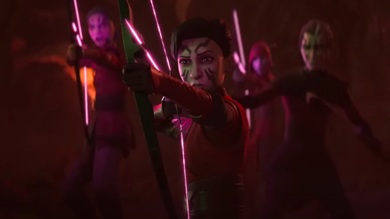 Mãe Talzin e Asajj Ventress em Guerras Clônicas