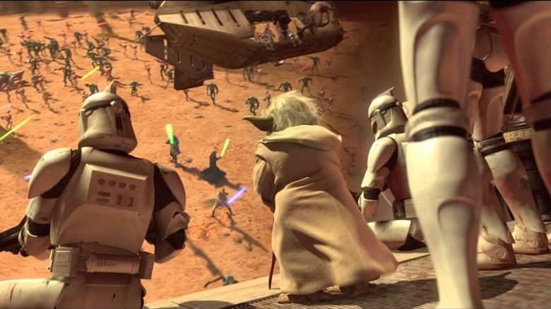 Yoda at the First Battle of Geonosis