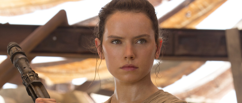 Daisy Ridley as Rey in Star Wars The Force Awakens