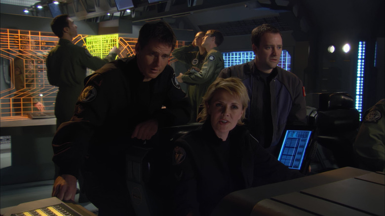 Mitchell, Carter, and Dagwood taking command on Stargate SG-1