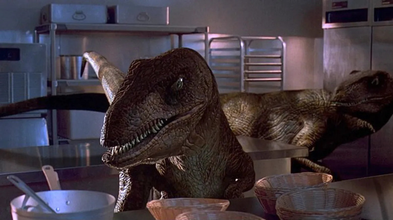 Kitchen raptors from Jurassic Park (1993)