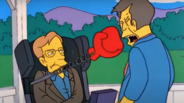 Stephen Hawking boxing glove The Simpsons
