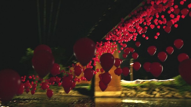 Balloons under Derry bridge