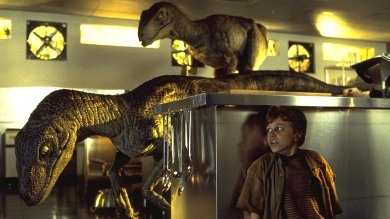 Velociraptor Kitchen Scene Jurassic Park