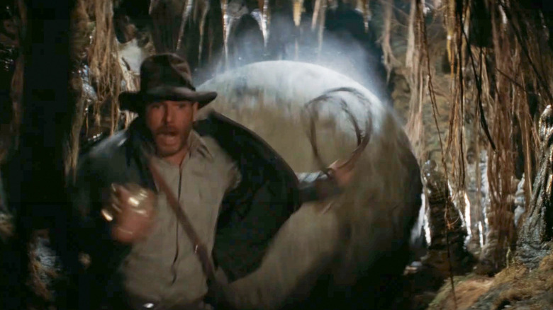 The boulder chase in Raiders of the Lost Ark