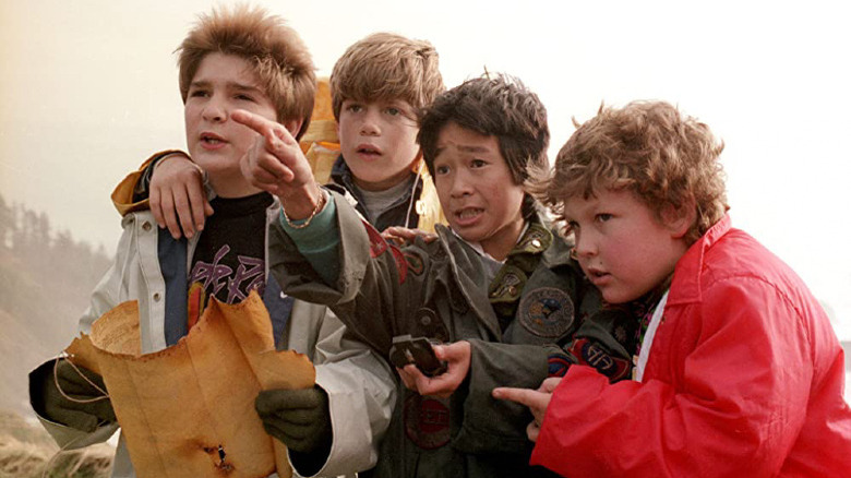 Corey Feldman, Sean Astin, Ke Huy Quan, and Jeff Cohen in The Goonies