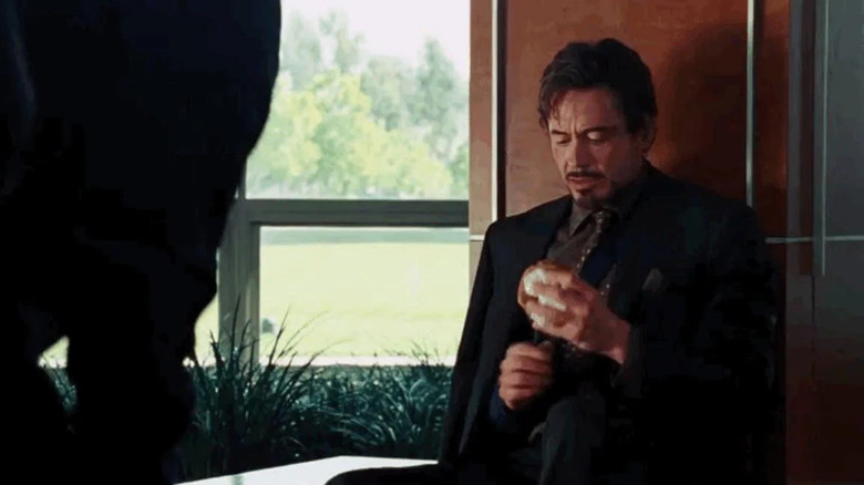 Tony Stark eating burger