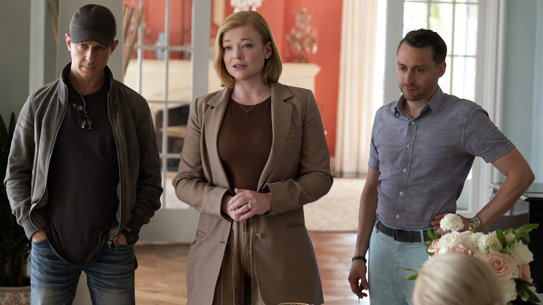 Jeremy Strong, Sarah Snook and Kieran Culkin in Succession