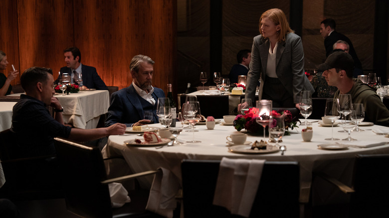 Jeremy Strong, Sarah Snook, Alan Ruck and Kieran Culkin in Succession