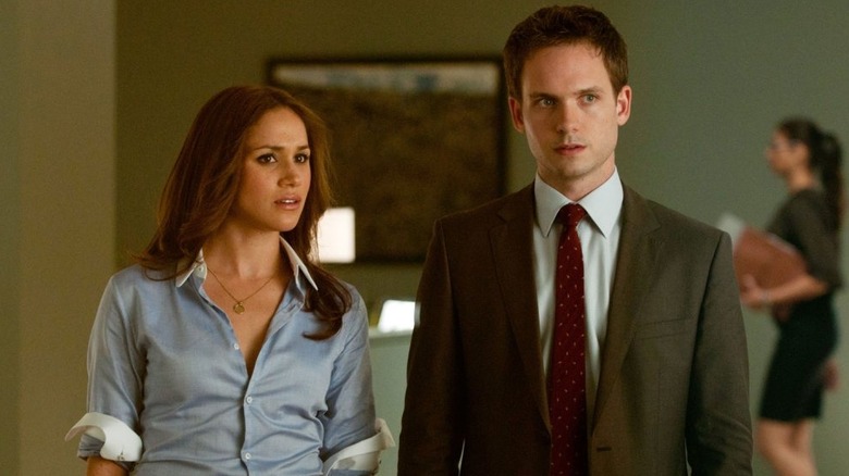 Patrick J. Adams and Meghan Markle in Suits 