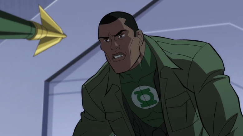 Green Lantern faces harpoon