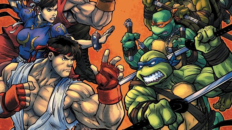 Ninja Turtles vs Street Fighter comic cover 