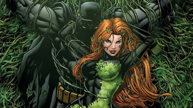 Batman and Poison Ivy comic book art