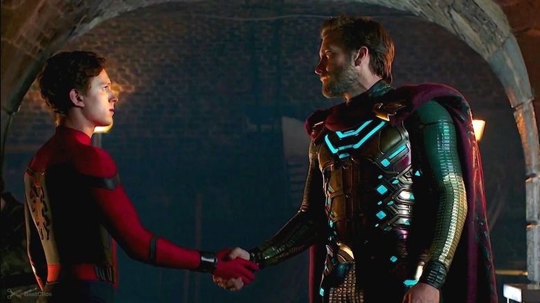 Spider-Man Far From Home Mysterio handshake 