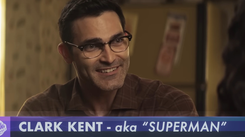 Clark Kent talking in an interview revelaing his identity in Superman & Lois