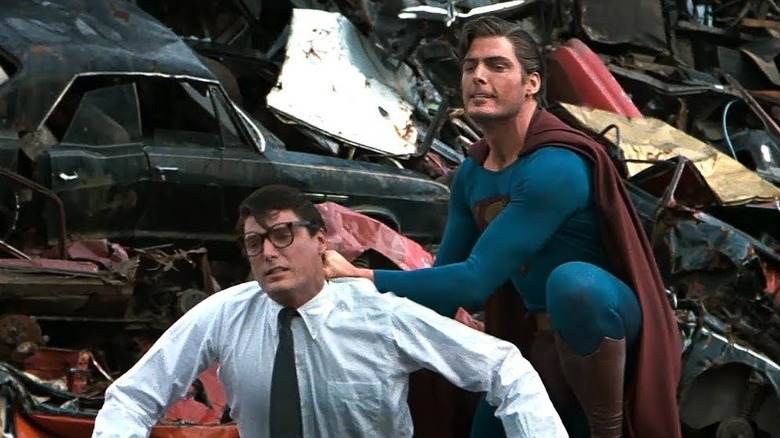 Superman fights Clark Kent in Superman: The Movie