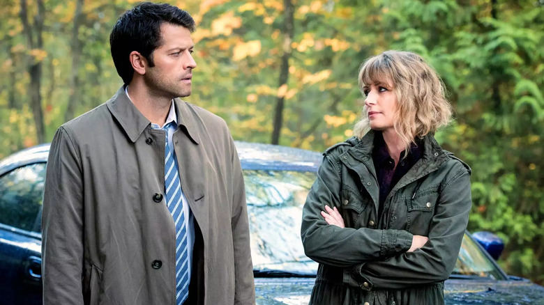 Samantha Smith and Misha Collins