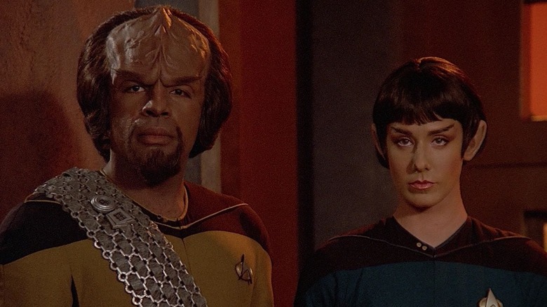 Michael Dorn and Suzie Plakson on Star Trek: The Next Generation