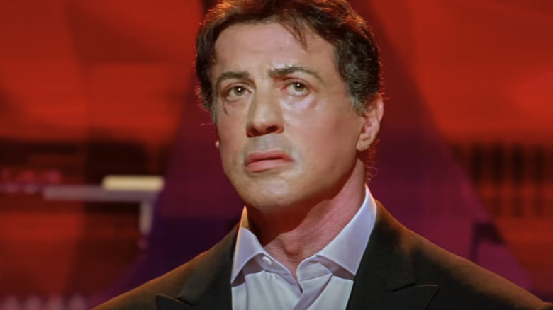 Sylvester Stallone as himself at an awards ceremony in Kambakkht Ishq, looking concerned