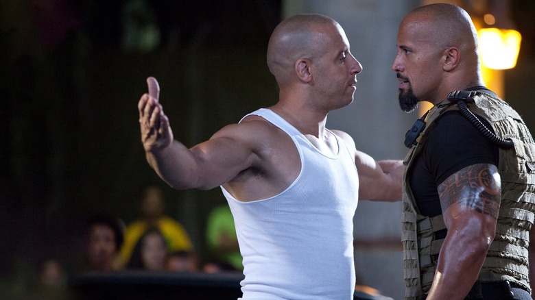 Fast Five Dom and Hobbs 