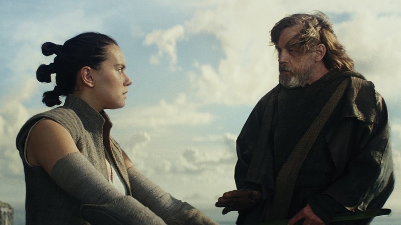 The Last Jedi Rey and Luke 