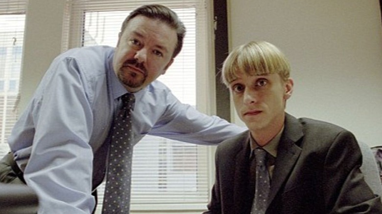 Ricky Gervais and Mackenzie Crook in The Office