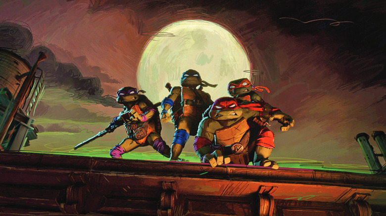 TMNT Mutant Mayhem turtles rooftop