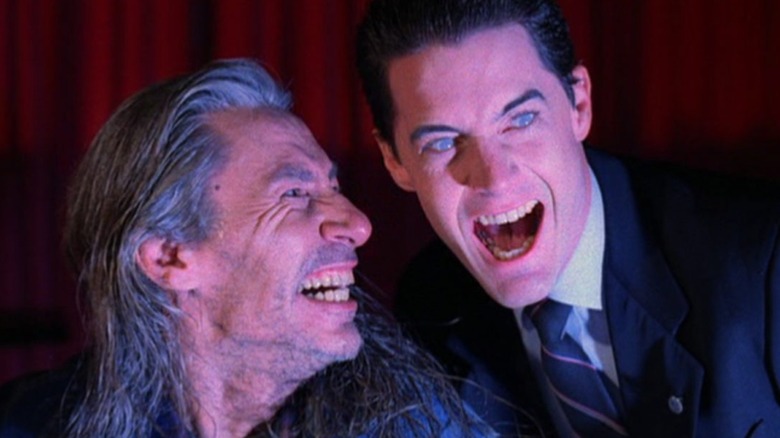 Bob and the doppelganger of Dale Cooper laugh