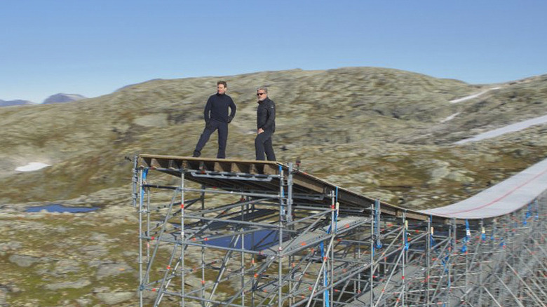 Tom Cruise and Chris McQuarrie on the set of Mission: Impossible Dead Reckoning Part One