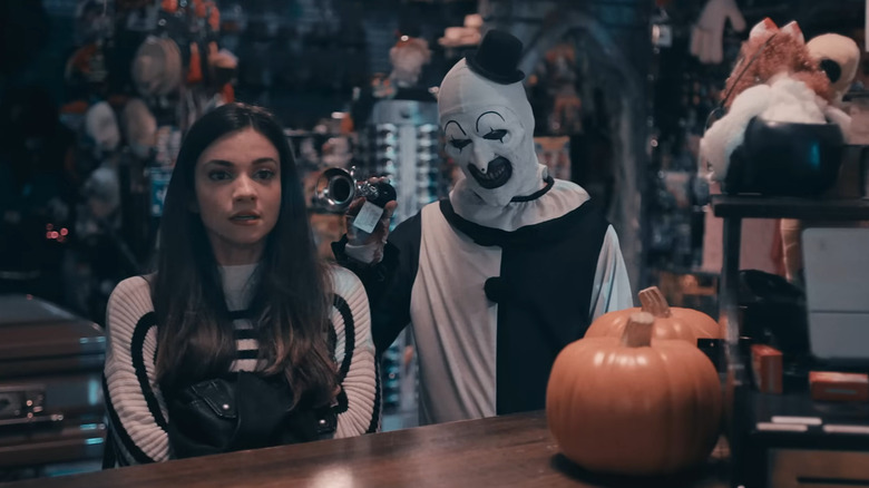 Lauren LaVera and David Howard Thornton in Terrifier 2