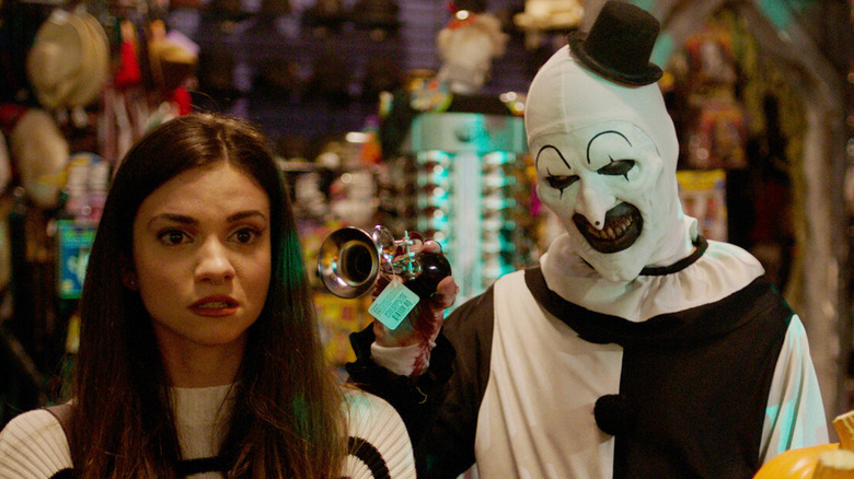 Lauren LaVera and David Howard Thornton in Terrifier 2