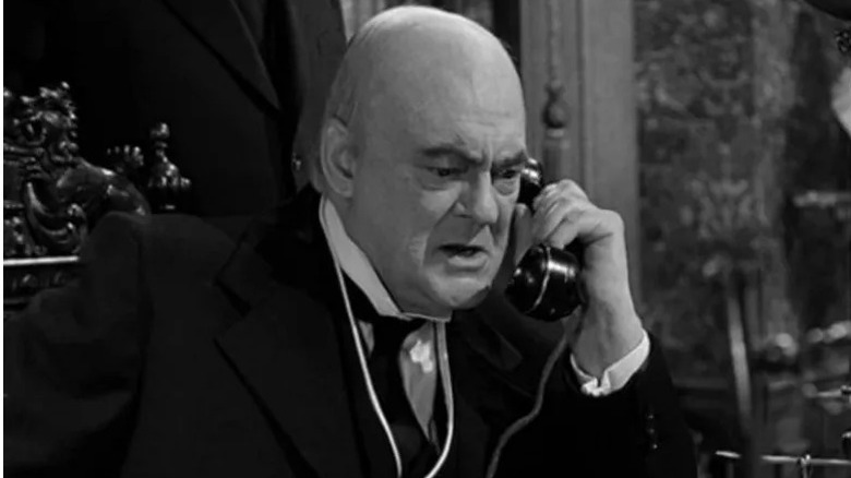 Mr. Potter speaking on the telephone in "It's a Wonderful Life" (1946)