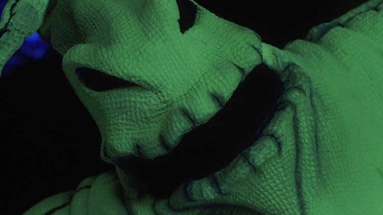 Oogie Boogie taking over the frame in "The Nightmare Before Christmas" (1993)