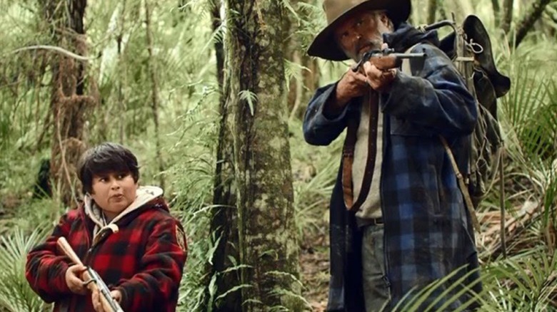 hunt for the wilderpeople sam neil aim guns