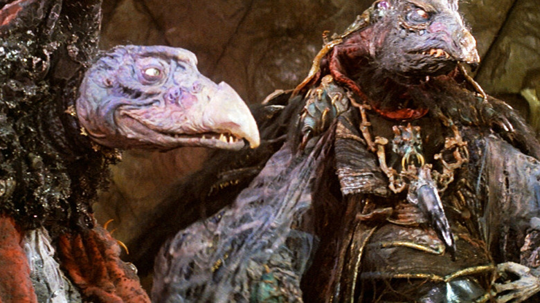 Two happy skeksis in The Dark Crystal