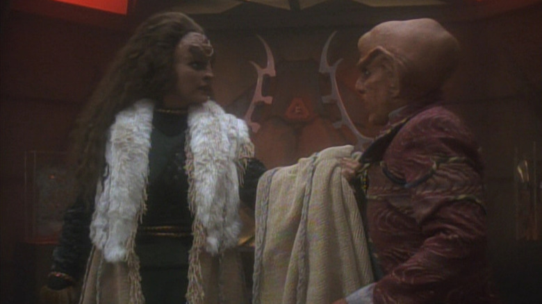 Mary Kay Adams and Armin Shimerman in Star Trek: Deep Space Nine