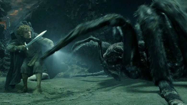 Sean Astin fighting giant spider the return of the king