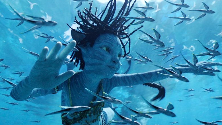 Avatar surrounded by fish