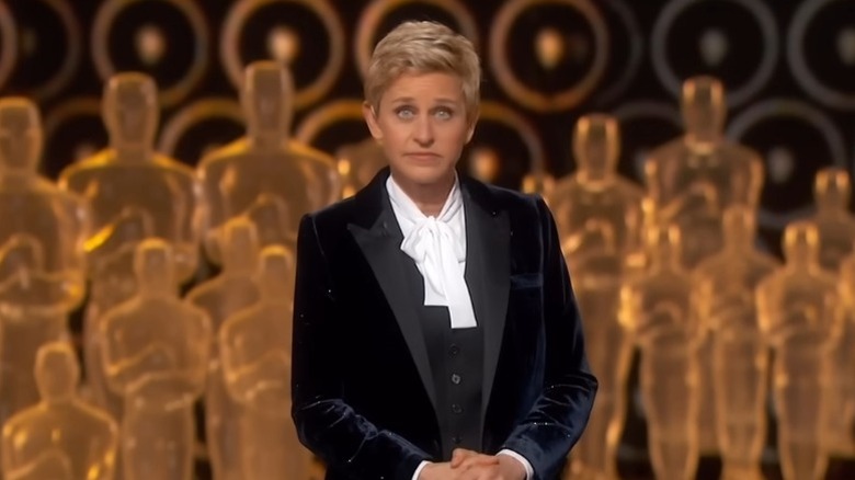 Ellen DeGeneres hosting the 2014 Oscars