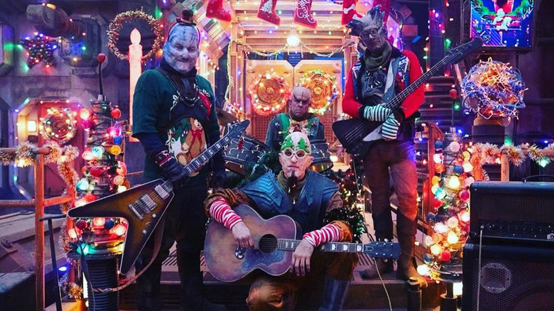 James Gunn and the Old 97s on the set of "The Guardians of The Galaxy Holiday Special"