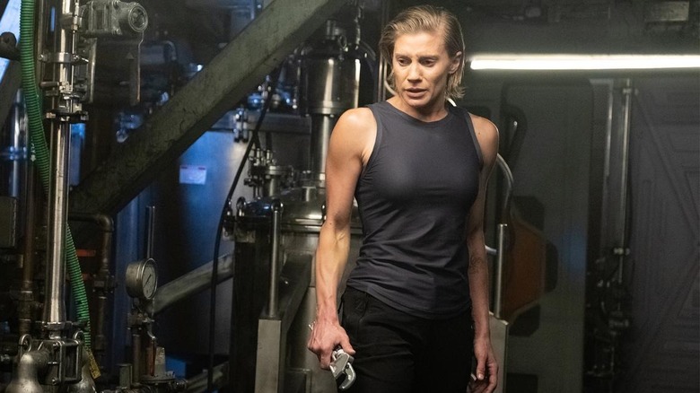 Katee Sackhoff on spaceship Battlestar Galactica