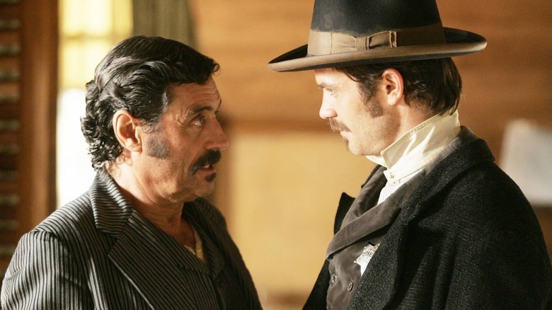 Ian McShane and Timothy Olyphant talking Deadwood