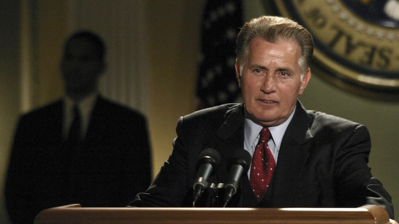 Martin Sheen giving speech The West Wing