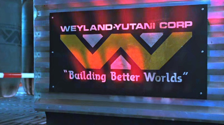 Weyland-Yutani logo in Aliens