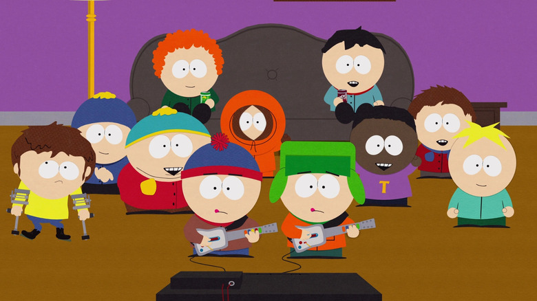 South Park, the kids playing Guitar Hero