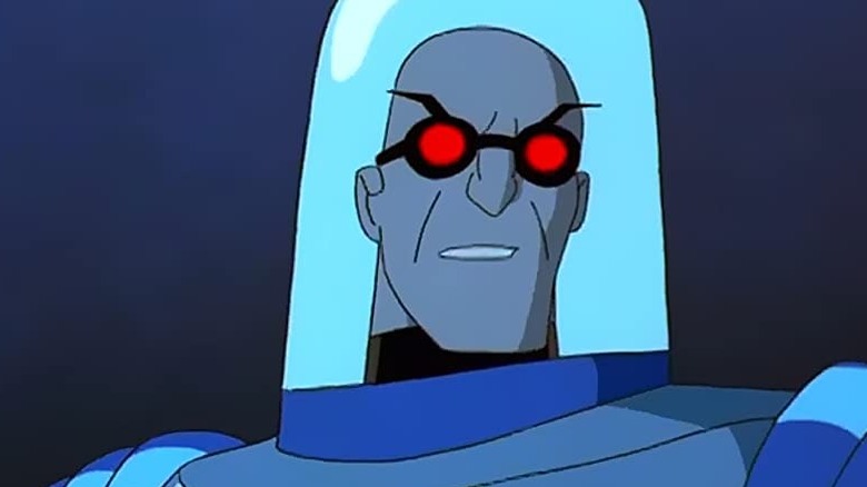 Mr. Freeze grimacing